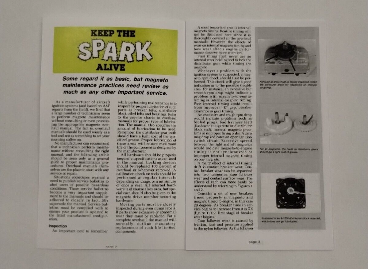 2-Books Allied/Bendix "The Aircraft Magneto-Original" & "Keep the Spark Alive"