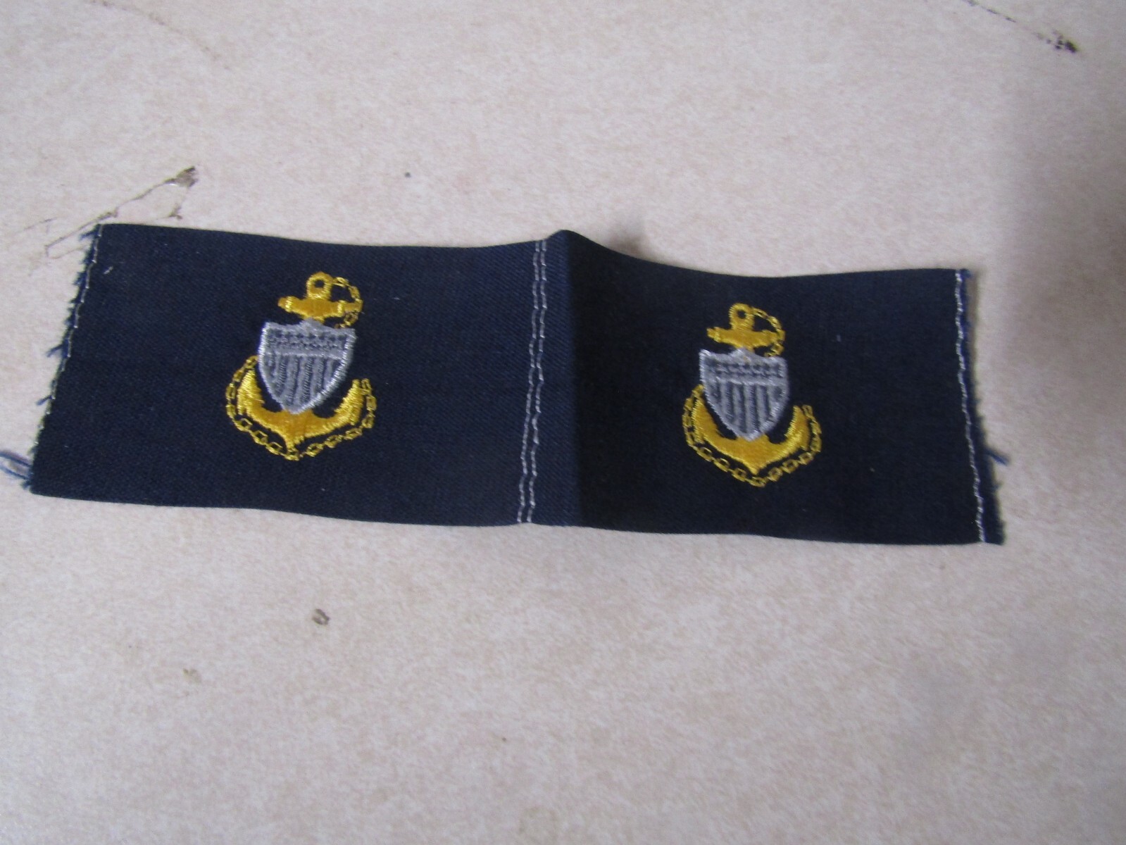 PATCH US COAST GUARD SET OF 2 SEW ON RANK OF E-7 CHIEF PETTY OFFICER