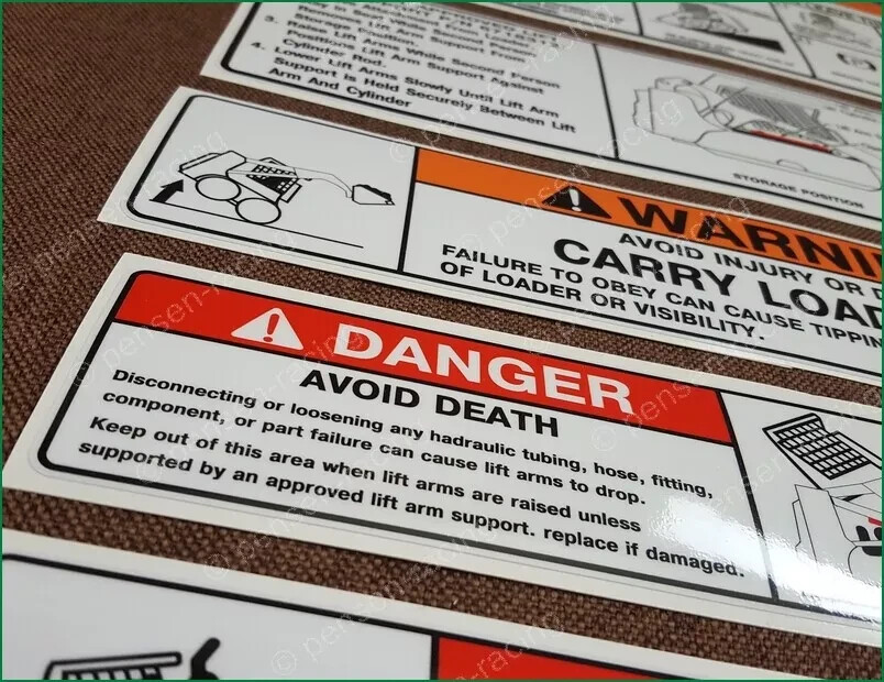 BOBCAT SKID STEER Warning Laminated Decals Stickers 25PC Set Kit Turbo High Flow