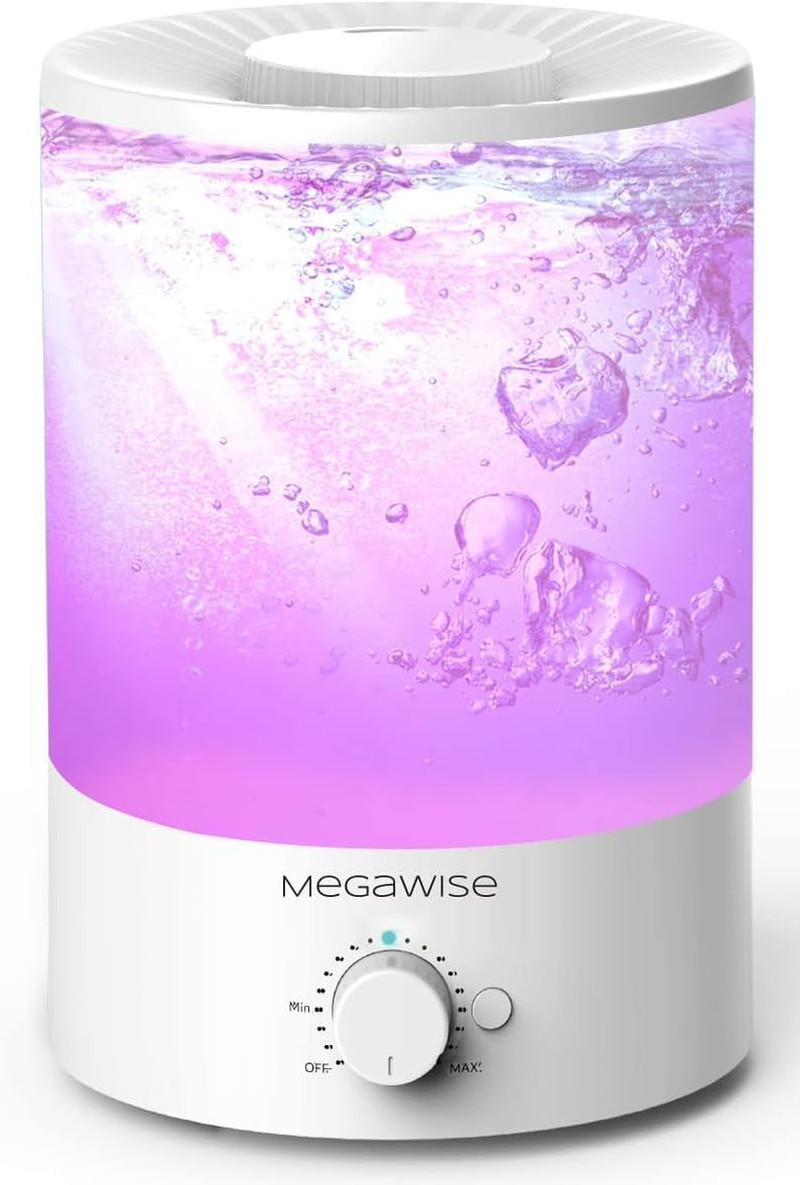 MEGAWISE 3.5L Cool Mist Humidifier with Top Refill, Large Capacity of 3.5L, Easy