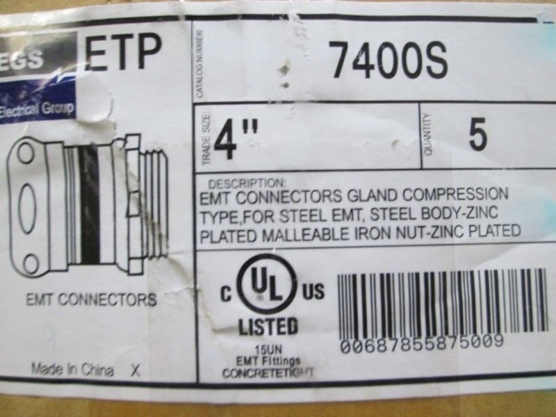 LOT OF 3 EGS 7400S COMPRESSION CONNECTOR  NSMP