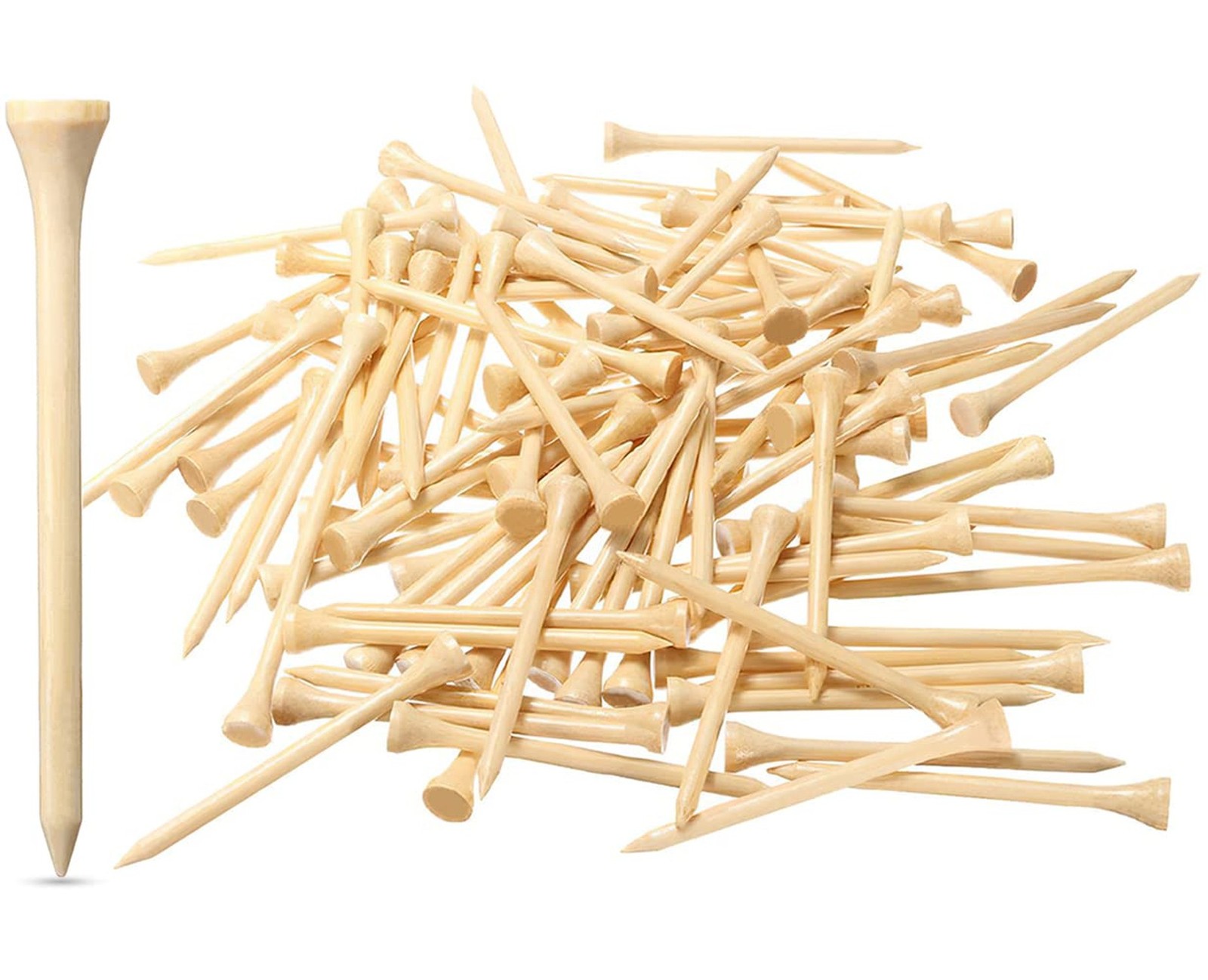 250/130/100 Pack of 2-3/4 or 3-1/4 Inches Professional Bamboo Golf Tees - Str...