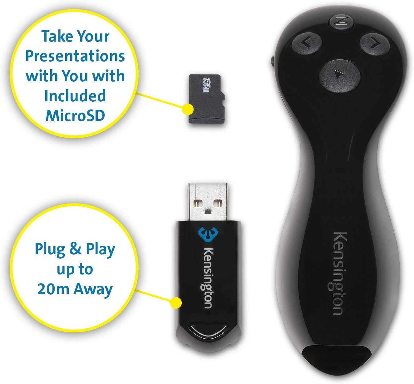 Kensington Wireless Presentation Remote with 8GB Memory (K75233AM)