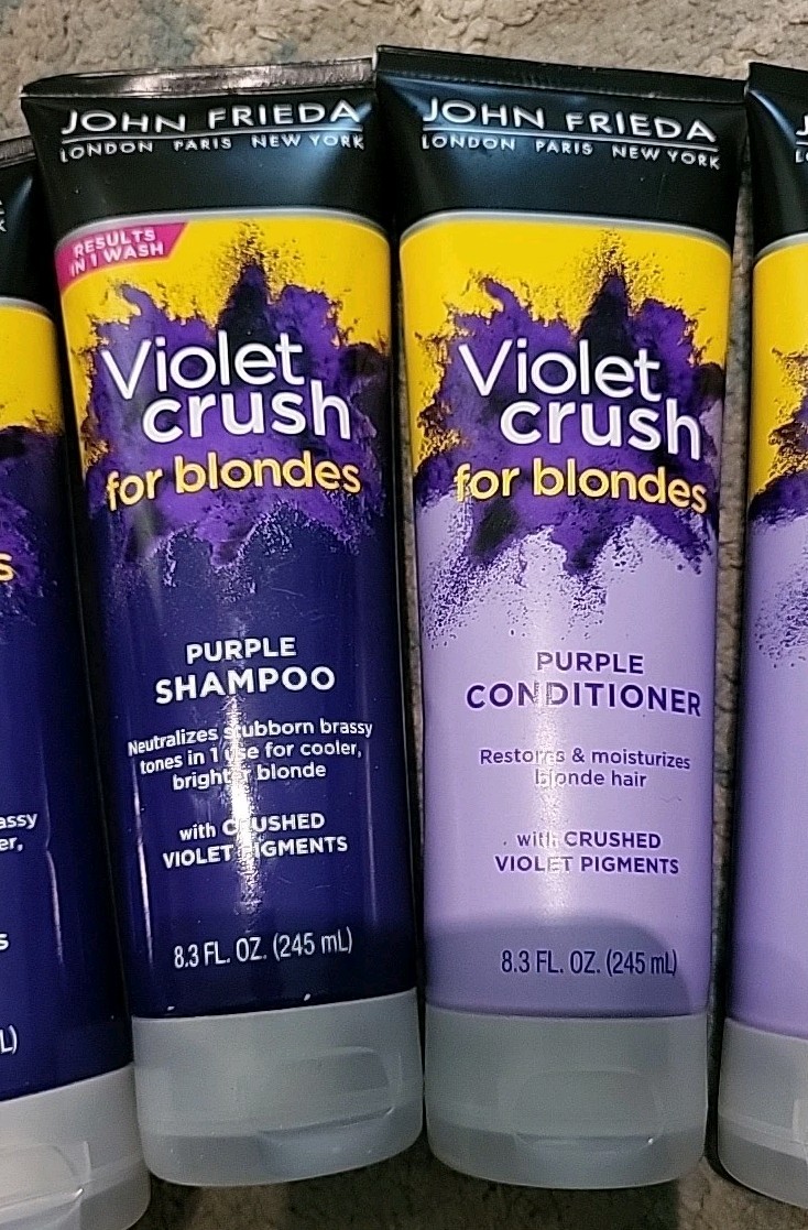 John Frieda Violet Crush For Blondes (8) Shampoo (2) Conditioner 8.3oz
