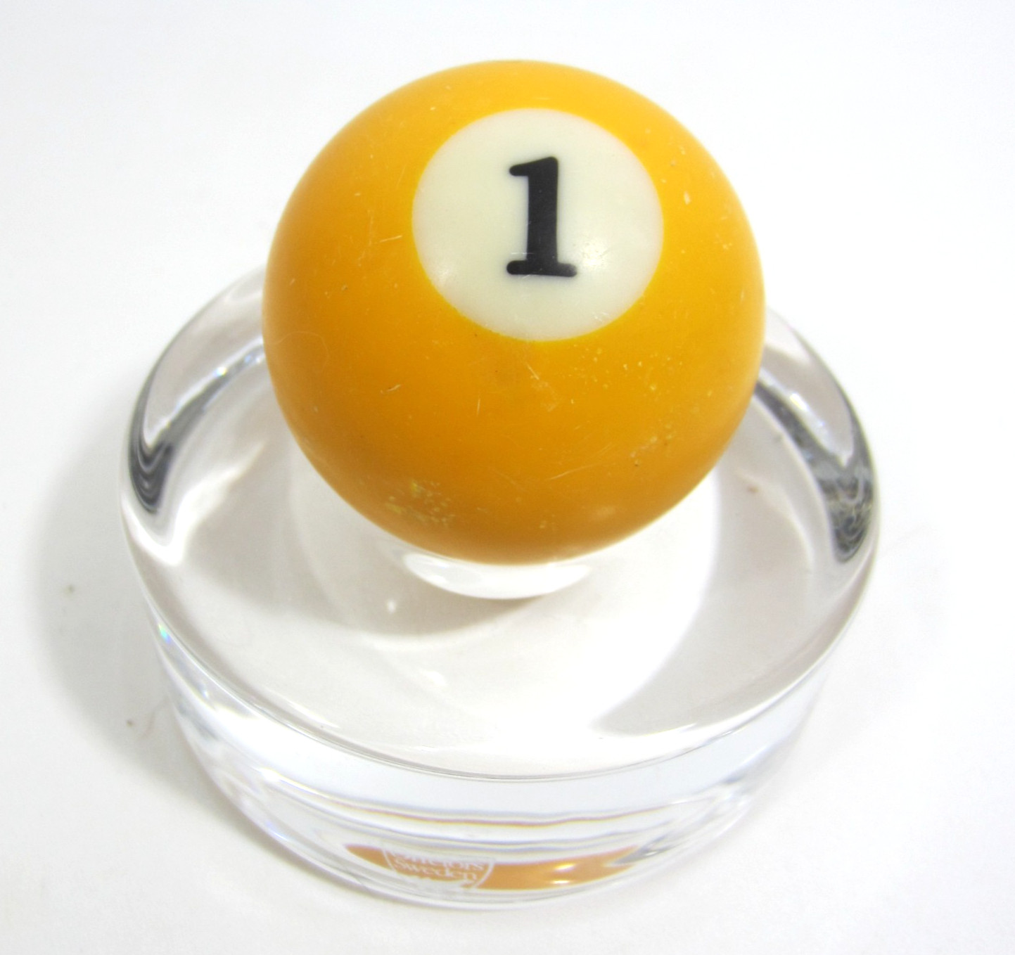 Vintage 2 1/4" Billiard Ball #1 Yellow Solid Pool Ball Replacement Lost Single