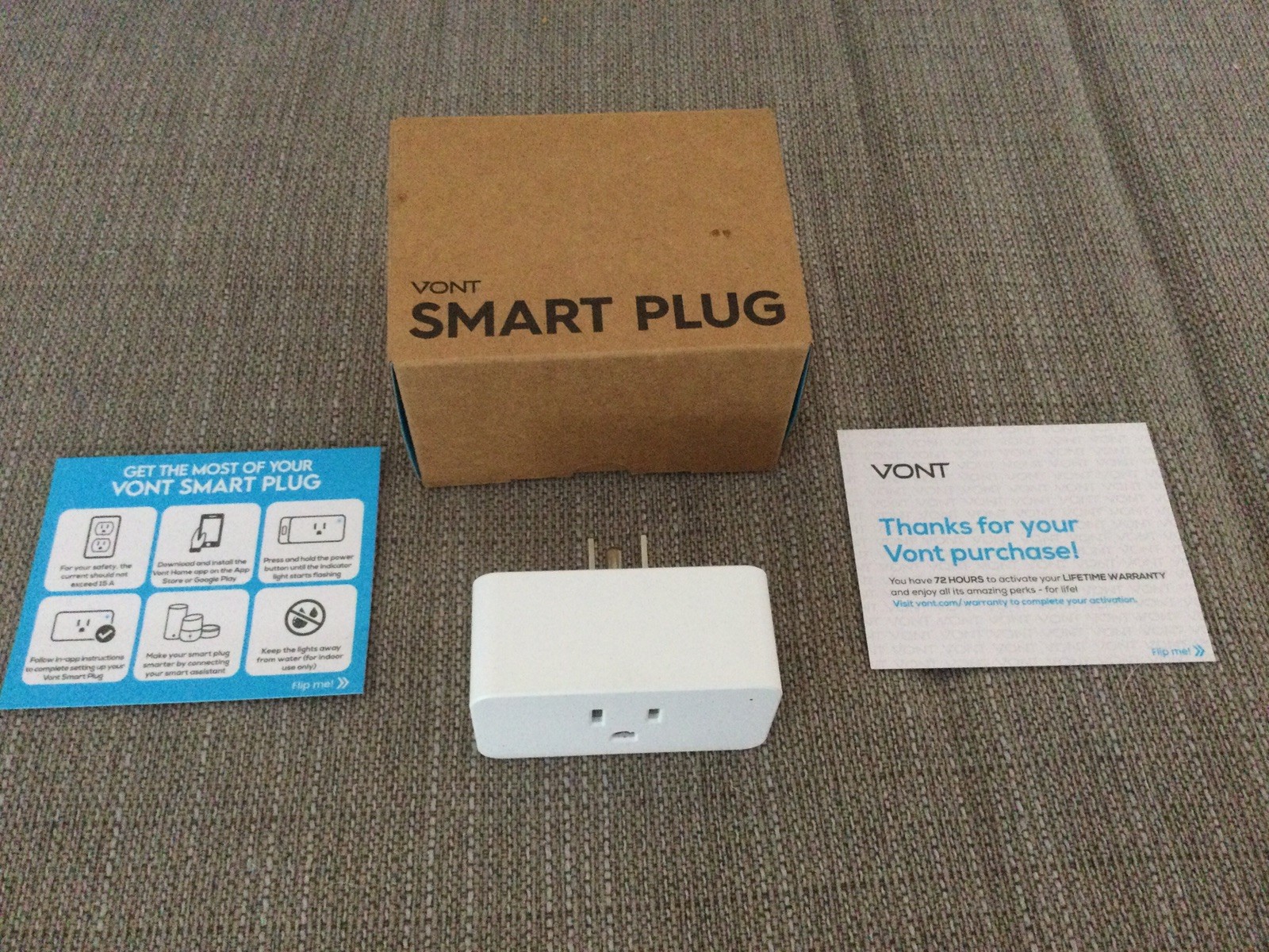 VONT Smart Home Wi-Fi Smart Plug Outlet (works w/Alexa, Echo, Google Home) NEW