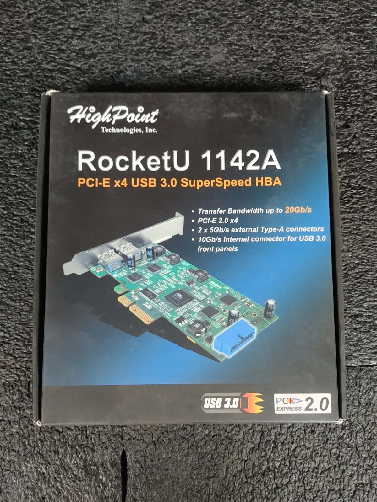 HighPoint RocketU 1142A PCI-e x4 USB 3.0 SuperSpeed HBA