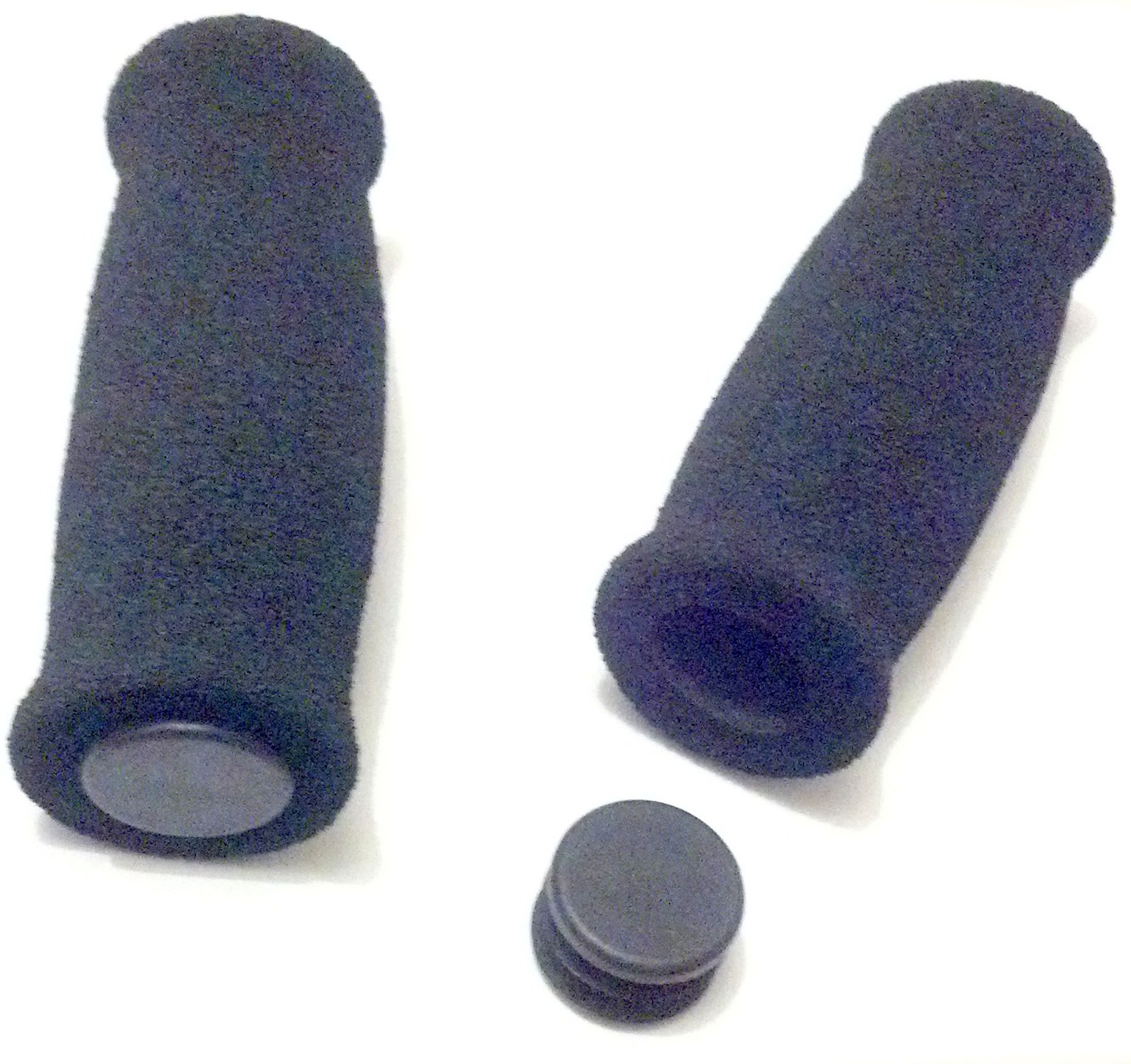 CONTOURED HAND GRIPS Black WITH ENDS npvc Foam 1" bar I.D .875 (pair)