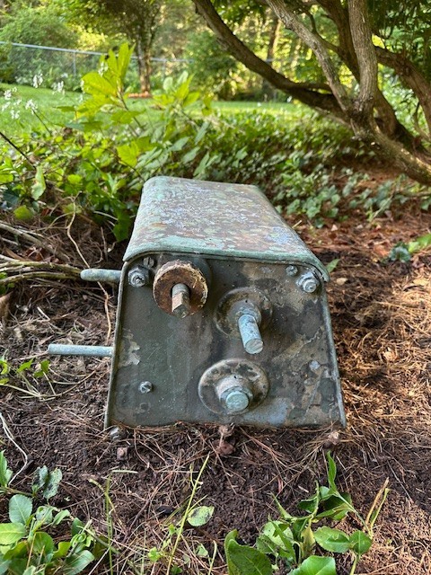1930's antique solid bronze boat anchor windless winch