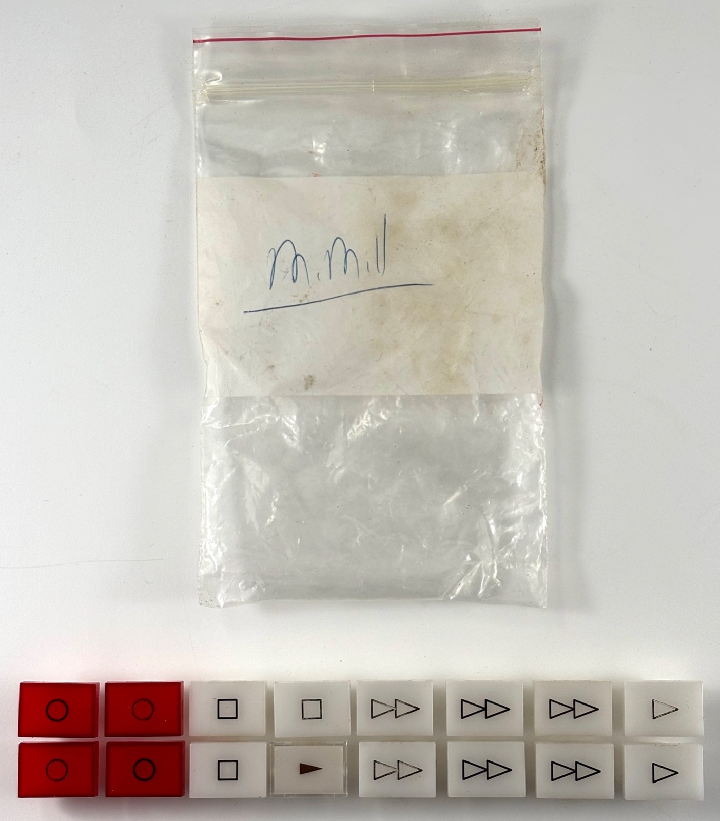 Audio / Video Tape Transport Buttons  From Nashville's Famed Music Mill Studios