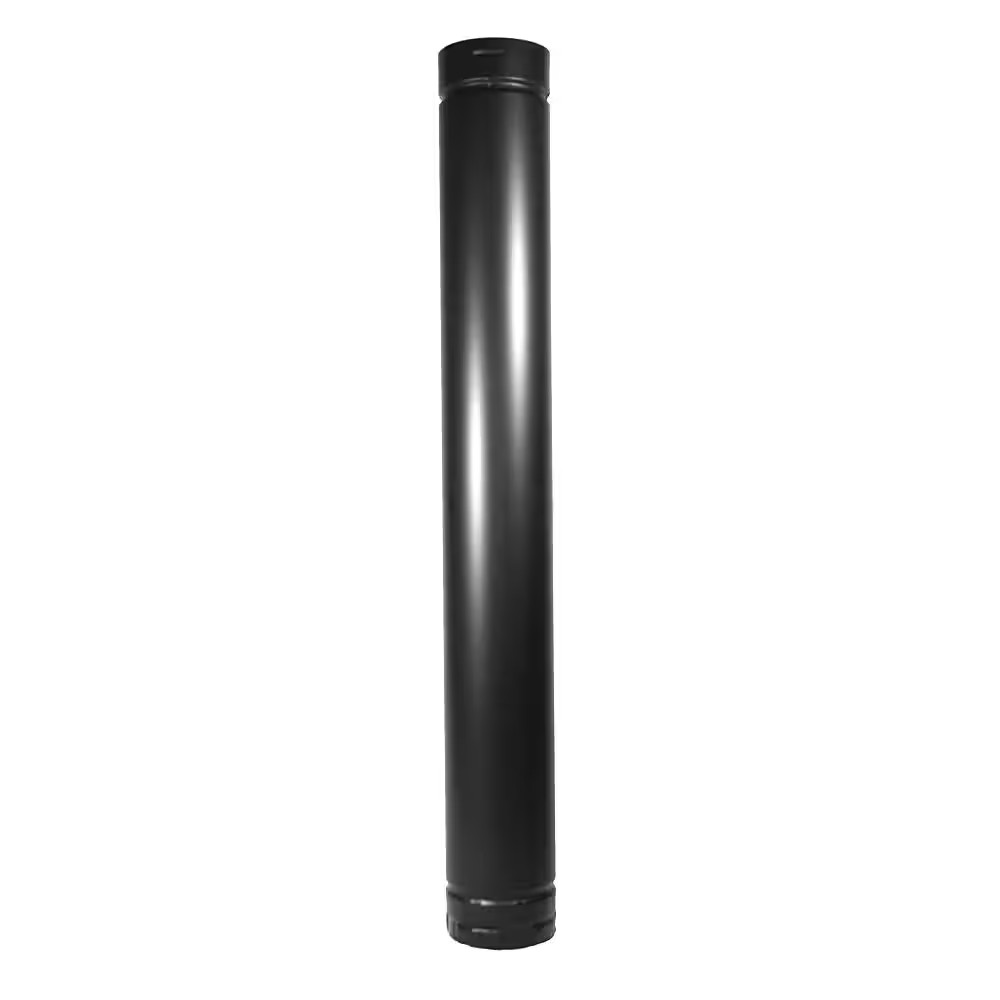Pelletvent for Multi-Fuel 4In. Diameter X 36In. Straight Pipe Length, Black