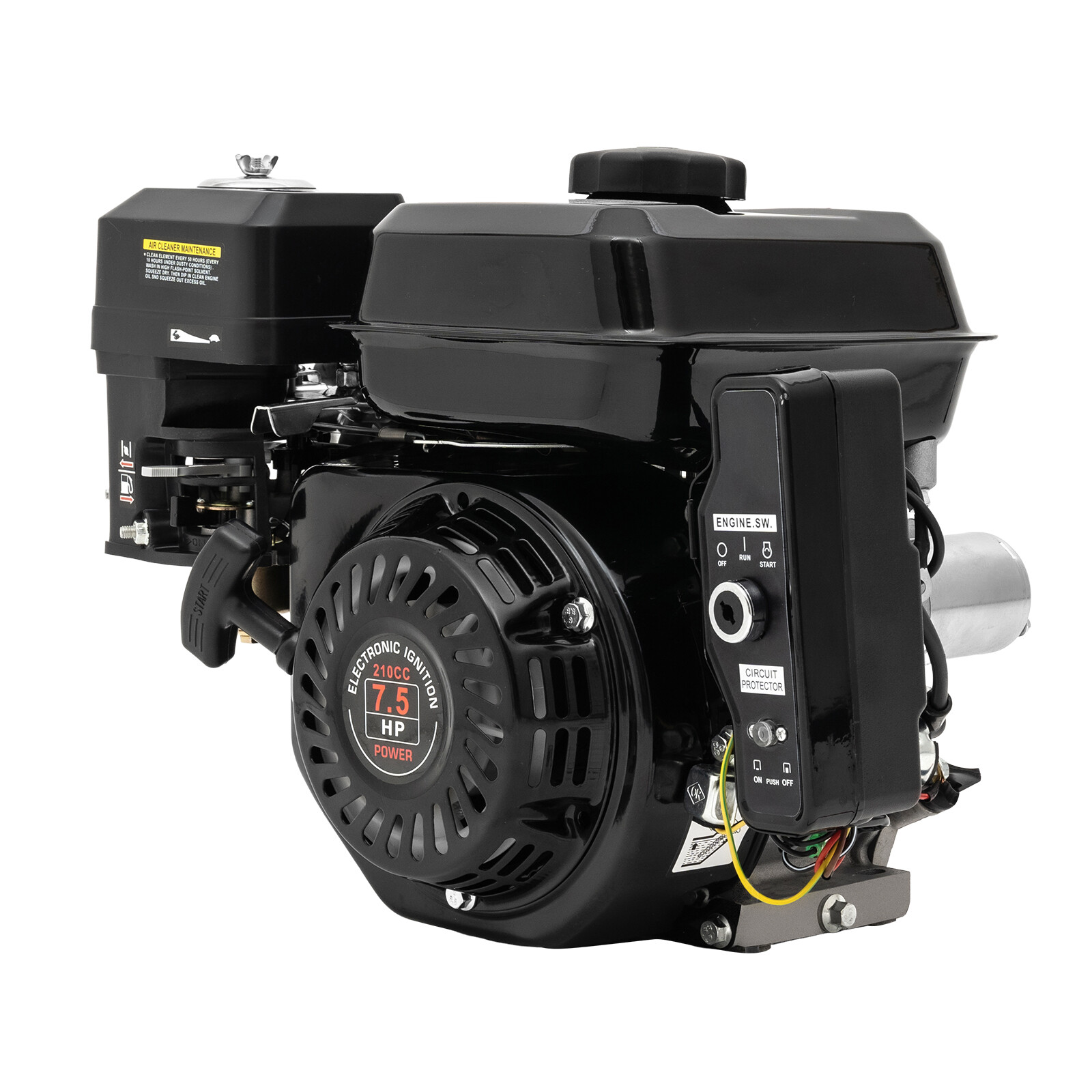 212cc 7.5 HP 4-Stroke Electric Start Horizontal Engine Go Kart Gas Engine Motor