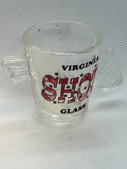Virginia Clear Gun Shapped Shot Glass