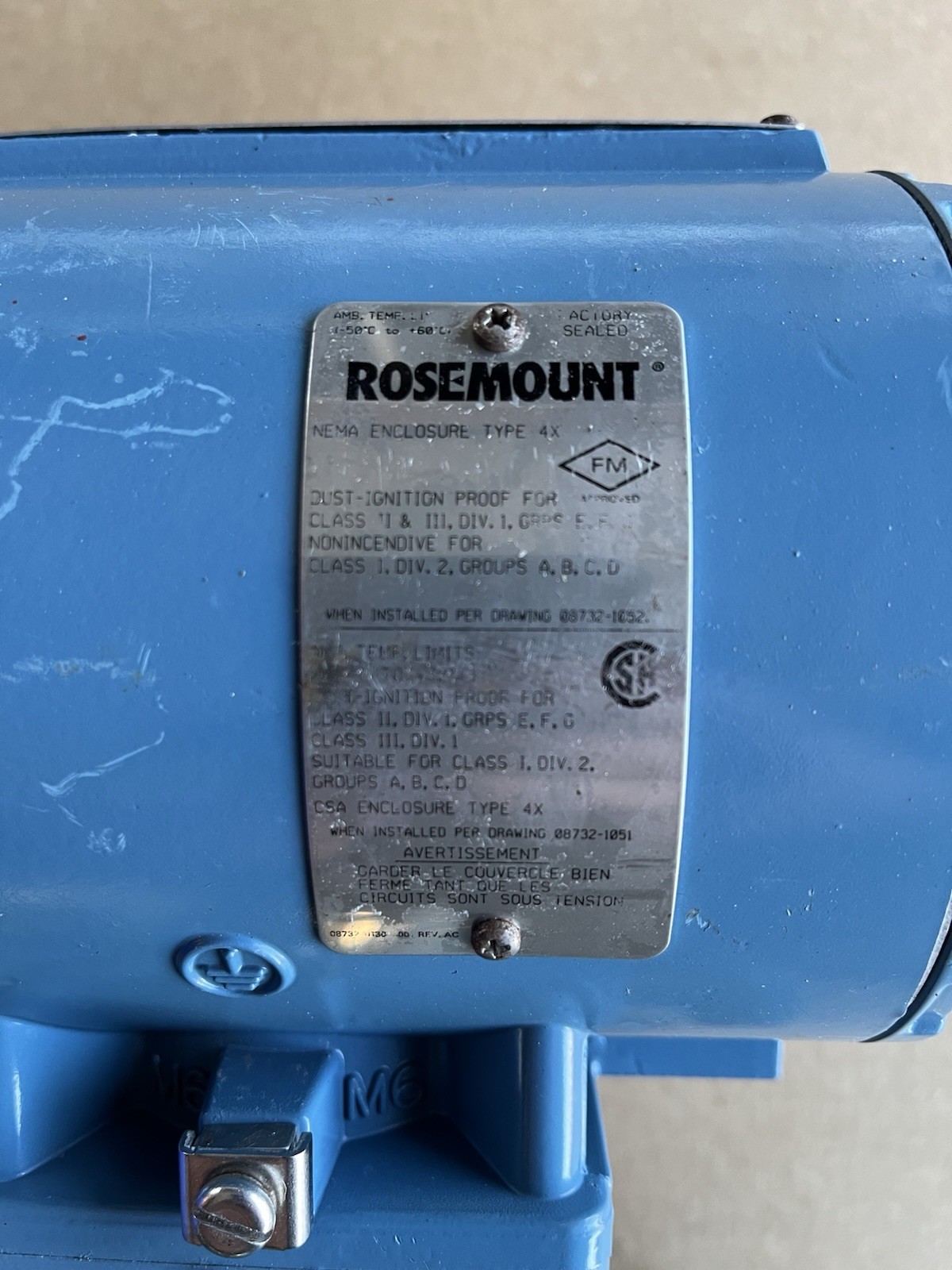ROSEMOUNT MAGNETIC FLOW METER 8705T /TRANSMITER 8732C 1\2" DN25