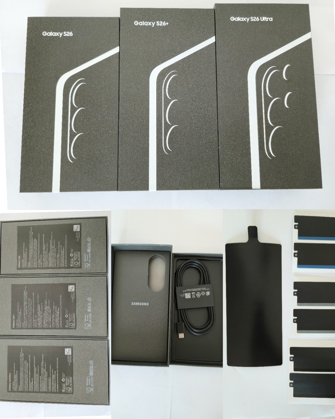 Samsung Galaxy S26 Ultra S26+ S25 S24 S23 S22 Empty Box Retail Cable+Plastic Oem