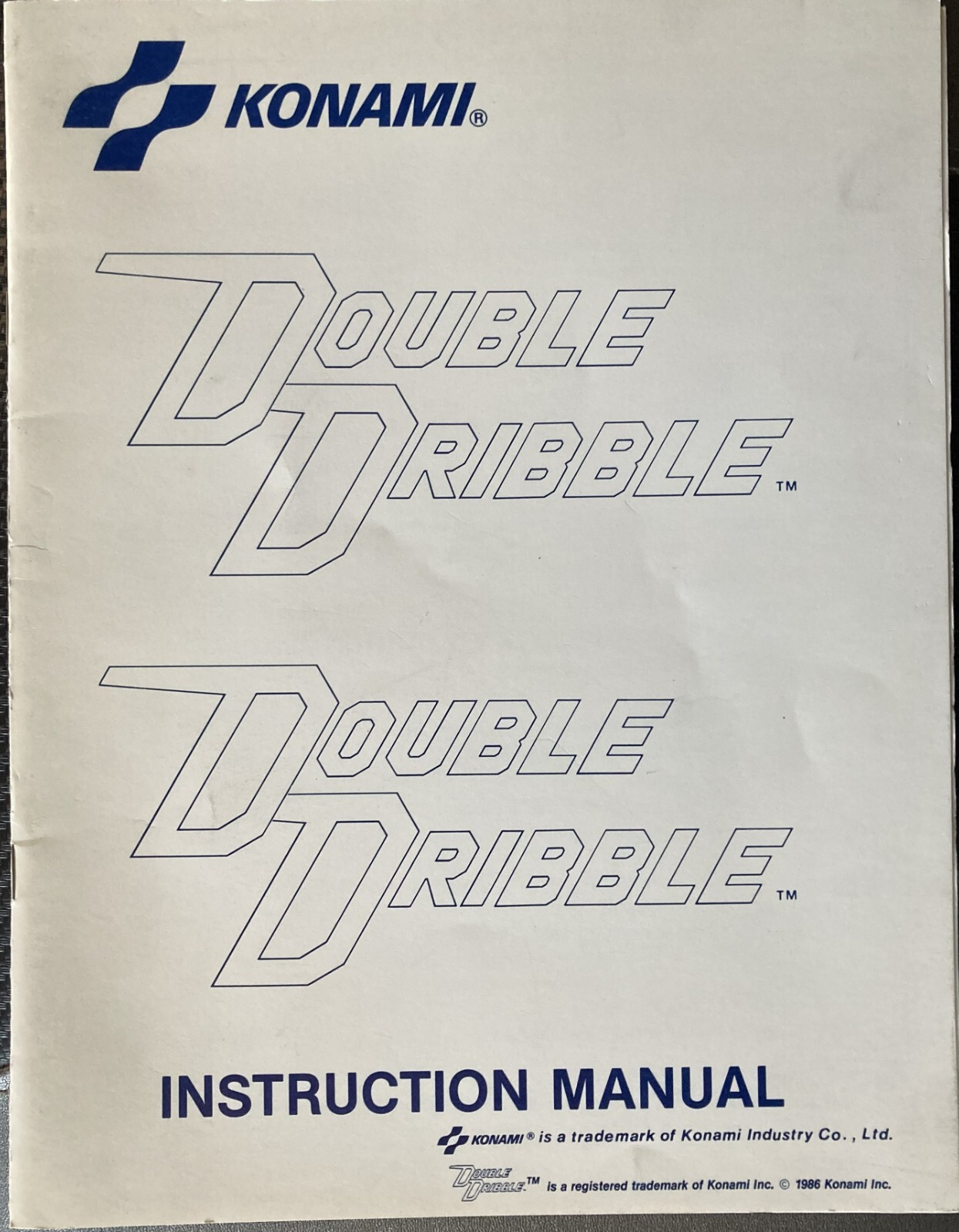 Double Dribble Arcade Game Manual