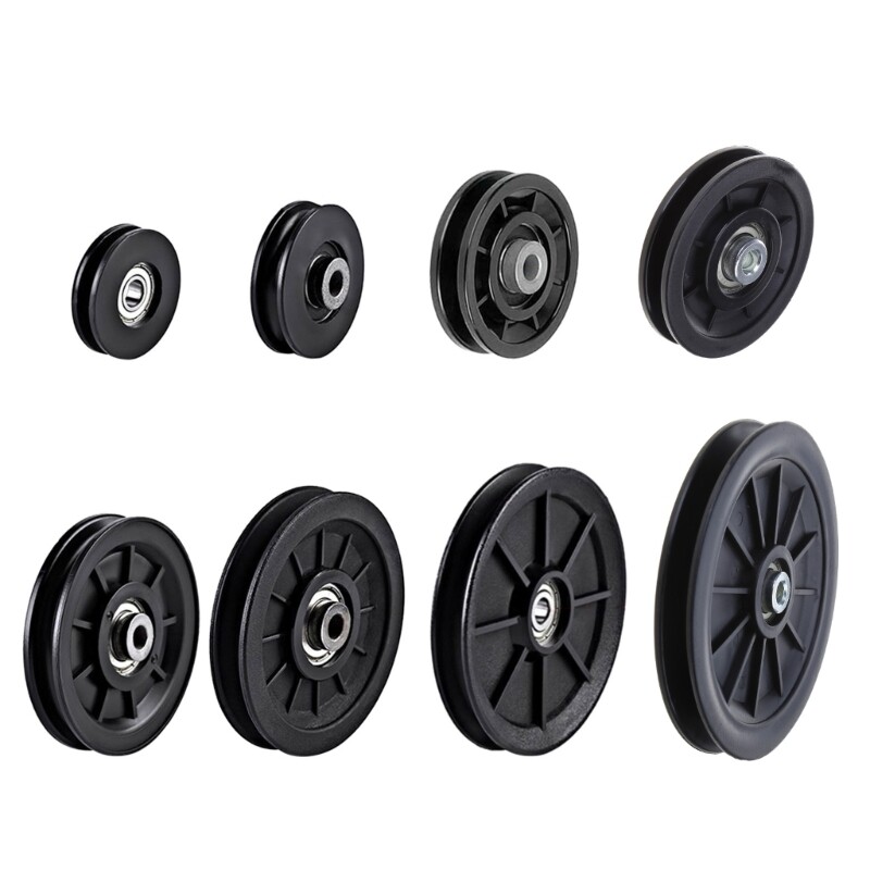 Round Rope Pulley, Wire Rope Reel Nylon Pulley Ropes DIY Gym Fitness Equipments
