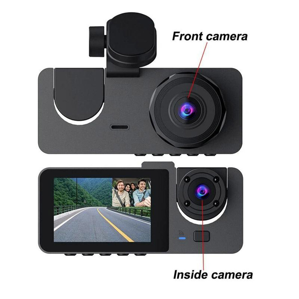 4K Full UHD Dash Camera Car Front Rear Interior Camera Kit G Sensor 32GB Card US