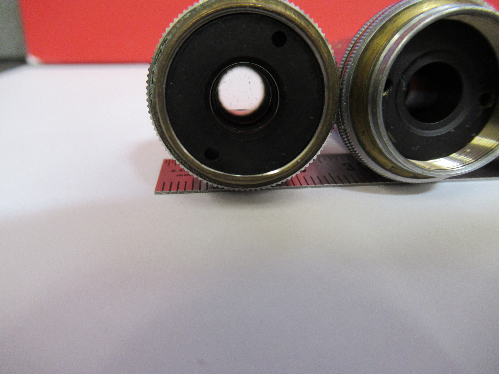LOT 3ea OBJECTIVE BAUSCH LOMB VINTAGE MICROSCOPE PART AS PICTURED S3-B-22