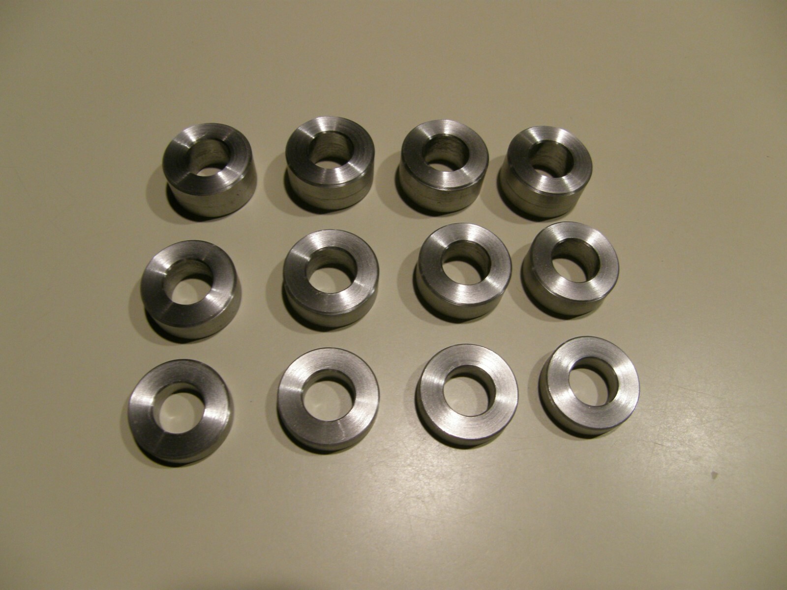 12 Steel Bolt Spacers 1" od x 1/2" id