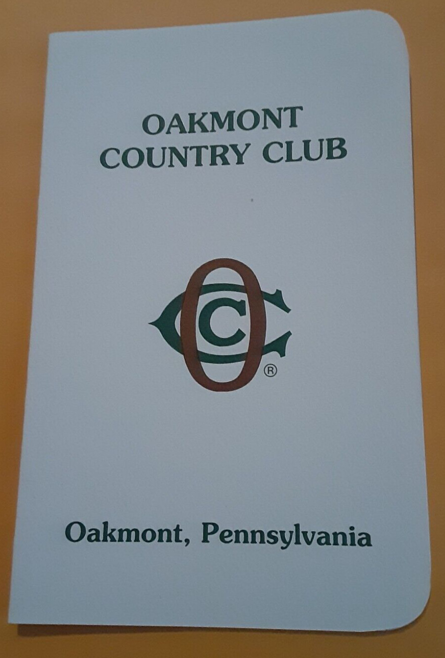 OAKMONT COUNTRY CLUB GOLF SCORECARD OAKMONT PENNSYLVANIA US OPEN NICKLAUS 2026