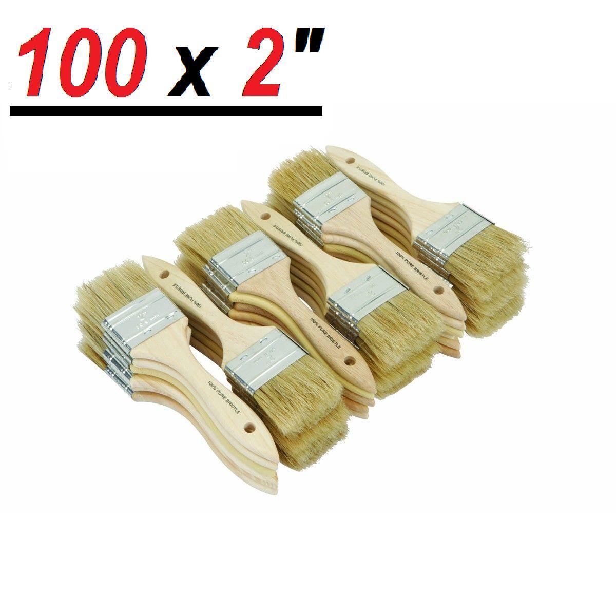 100 pc 2" Chip Brush Brushes Paint Touchups
