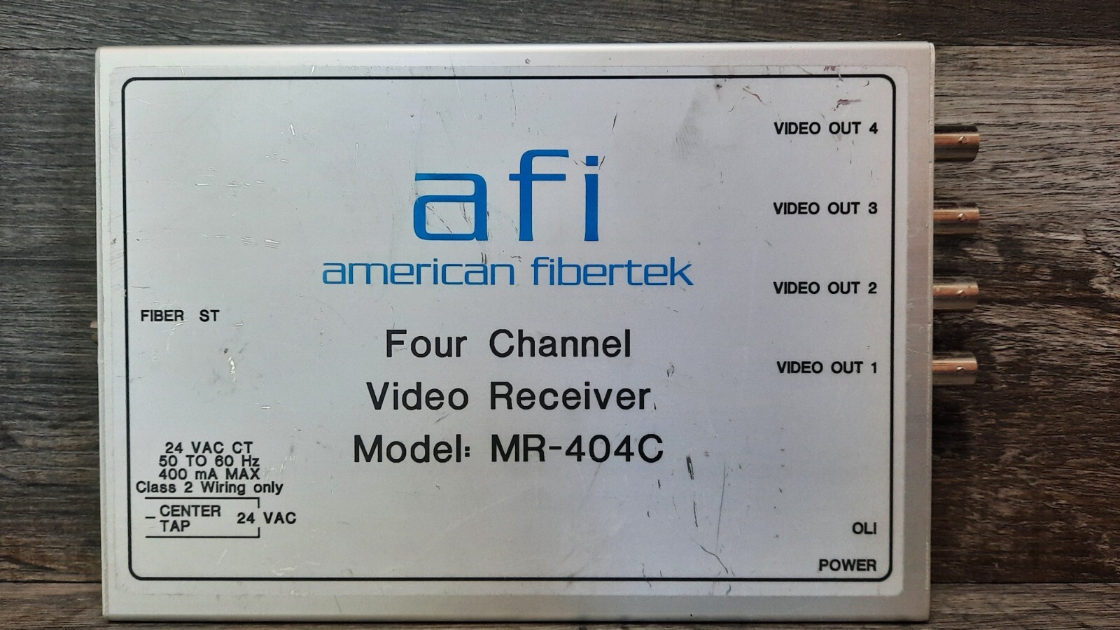AFI American Fibertek Inc - 4-Channel Video Receiver Module - MR-404C-12VDC