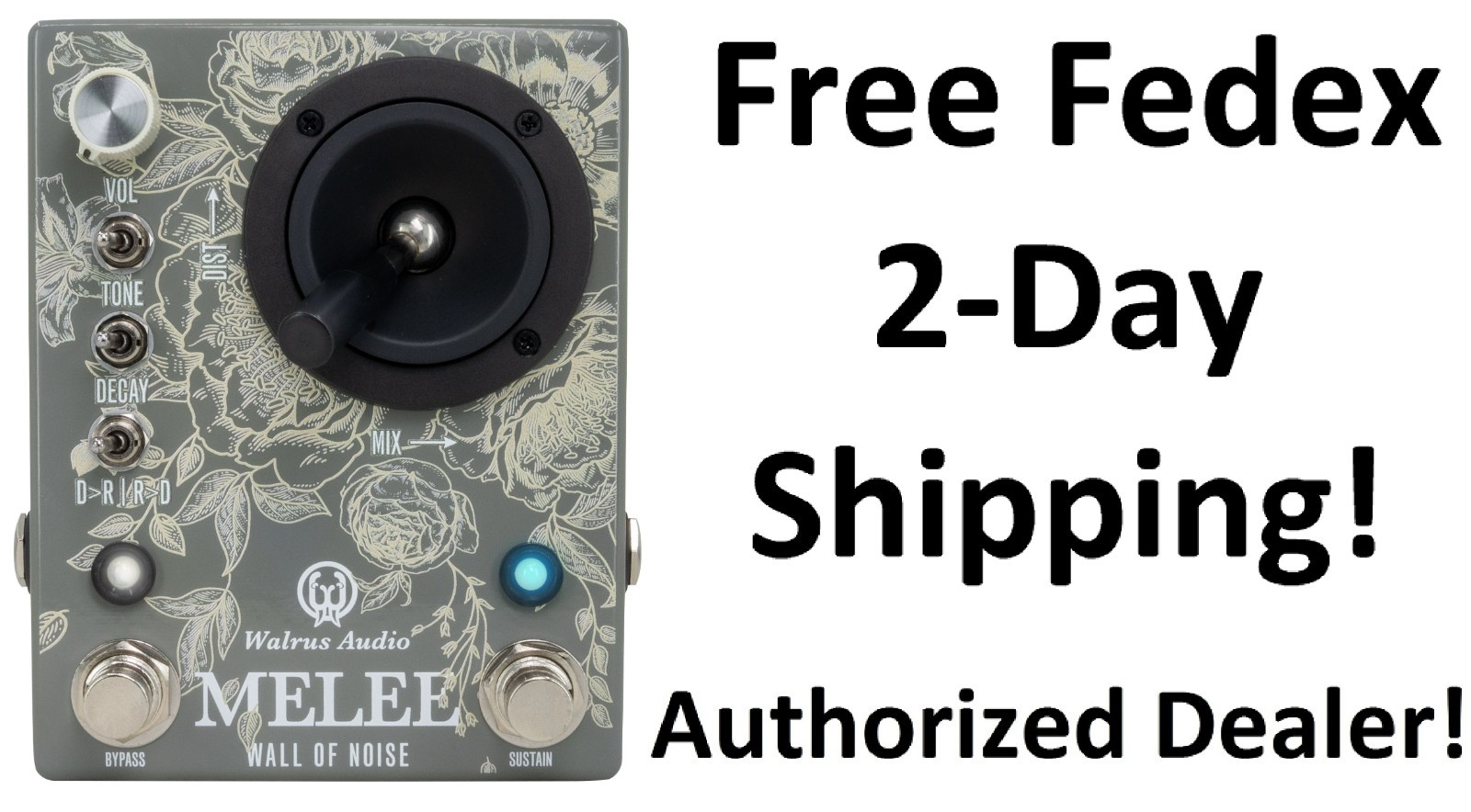 New Walrus Audio Melee: Wall of Noise Distortion & Reverb Floral Series Pedal