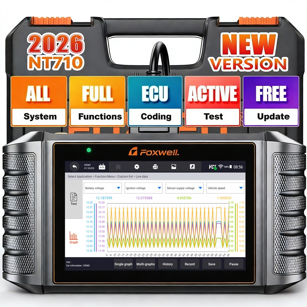 FOXWELL NT710 for Ferrari Bidirectional Car OBD2 Scanner Diagnostic E-CU Coding