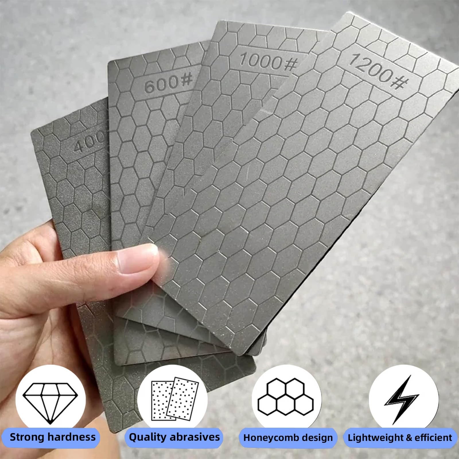 11 Pcs Diamond Sharpening Stone With Angle Guide And Leather Strop Knife Sharpen