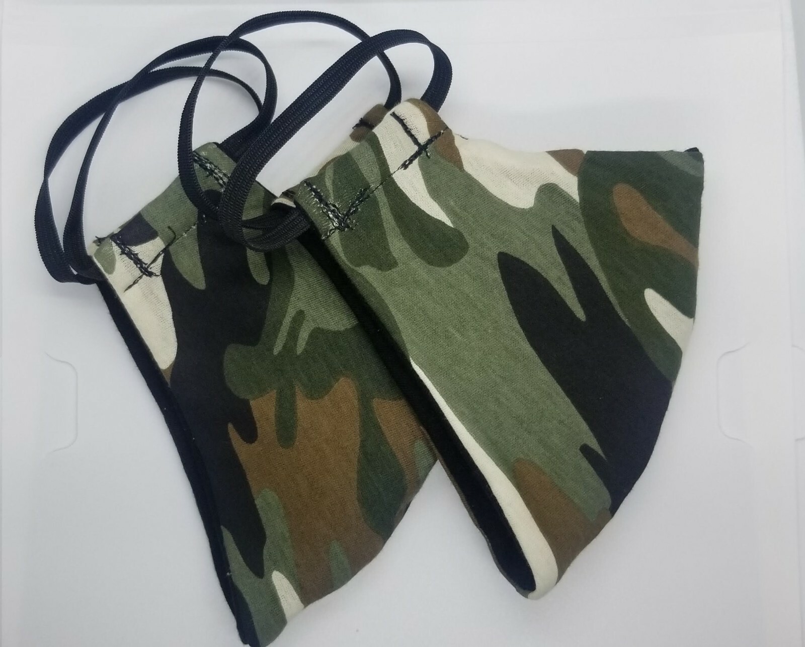 2 Pack Green camoflauge handmade face masks