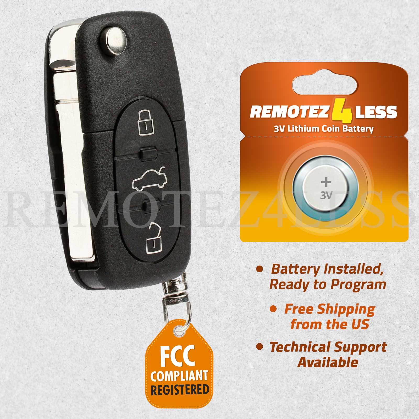 for 1998 1999 2000 2001 VW Volkswagen Beetle Golf Keyless Remote Car Key Fob