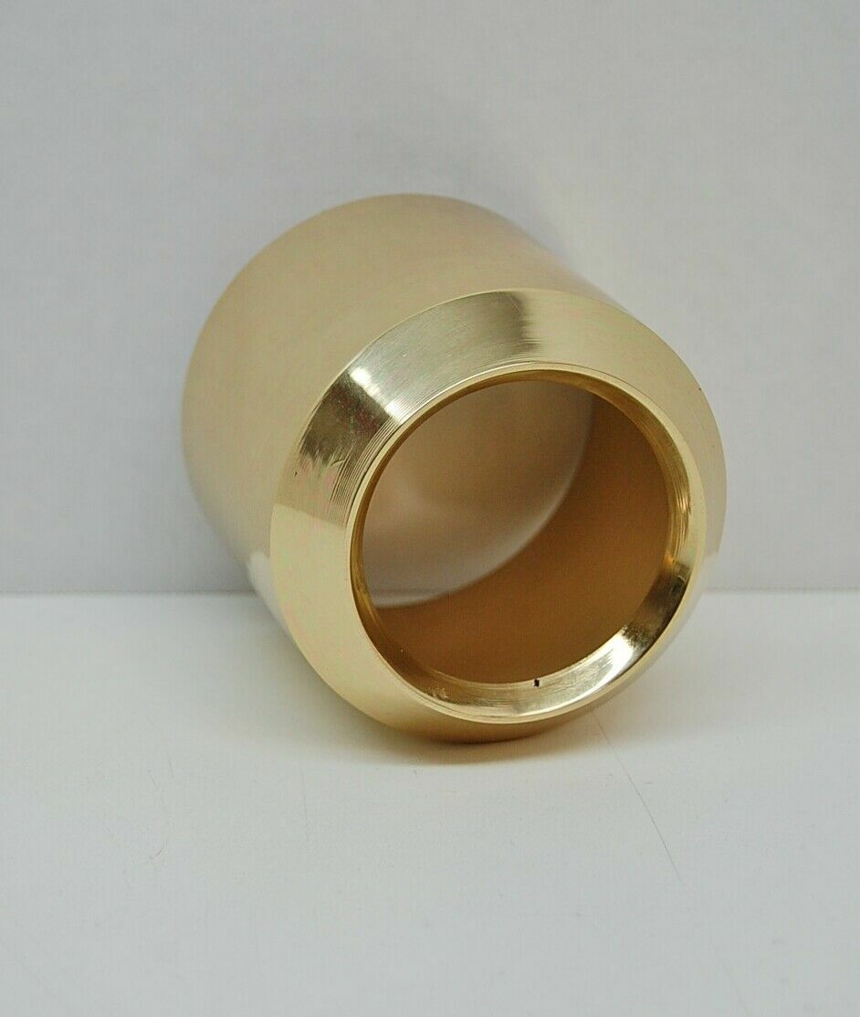 3" Candle Follower Solid Brass Smooth Church Paschal Size (Burner Topper Chaser)