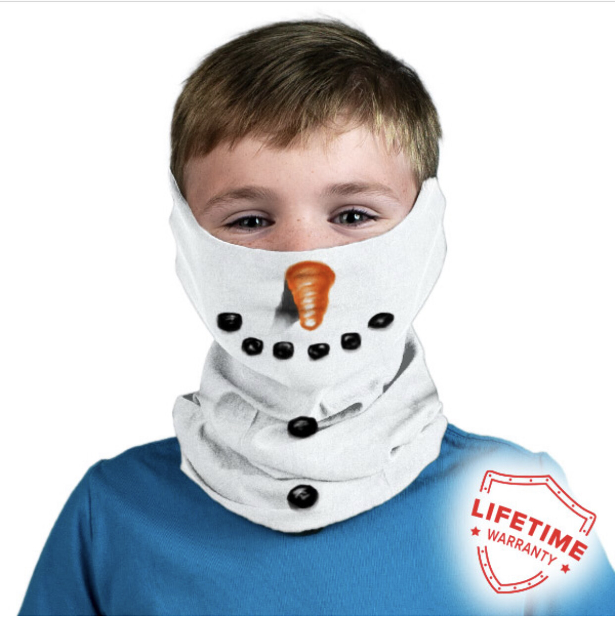 GET 3 Masks $9.99 FROSTY SA Salt Armour Snowman Kid Face Mask Neck Gaiter Tube