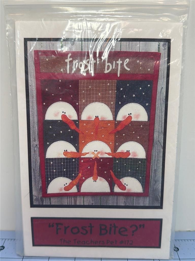 THE TEACHER'S PET Quilt Pattern FROST BITE - #172 - Nosey Snowmen