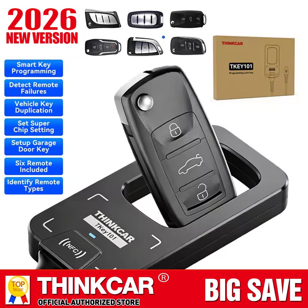 THINKCAR TKEY 101 Car Key Programmer Fob IMMO With Wireless & Smart Keys