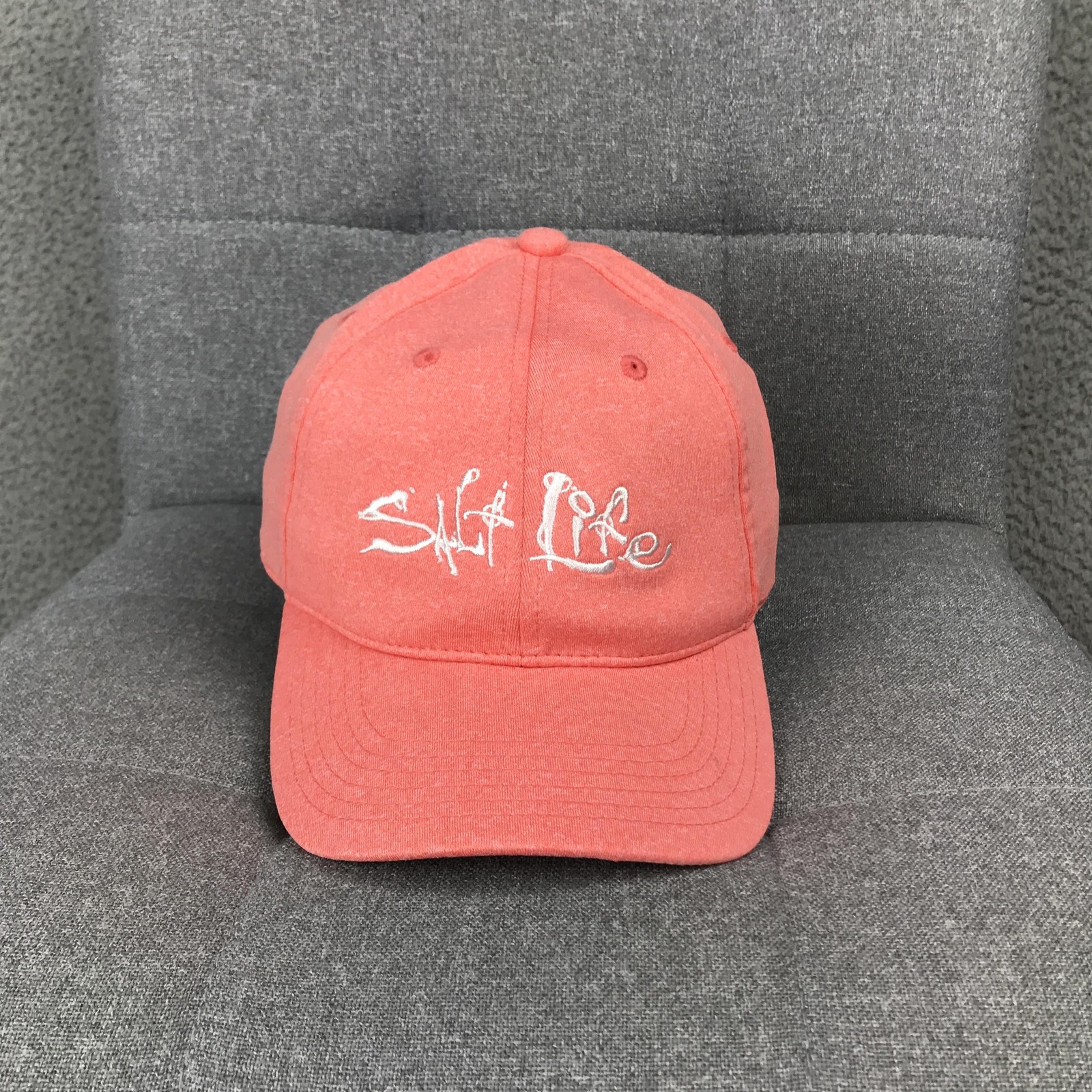 Salt Life Hat Cap Strap Back Youth One Size Pink Logo Live Salty Fishing Beach