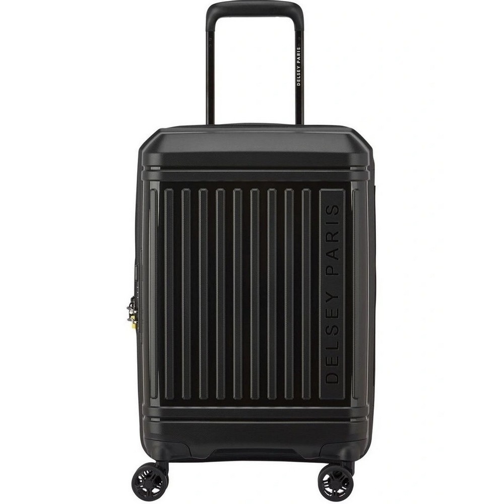 Delsey Lutece SE Lightweight Expandable Wheelaboard Spinner Case Black 55cm