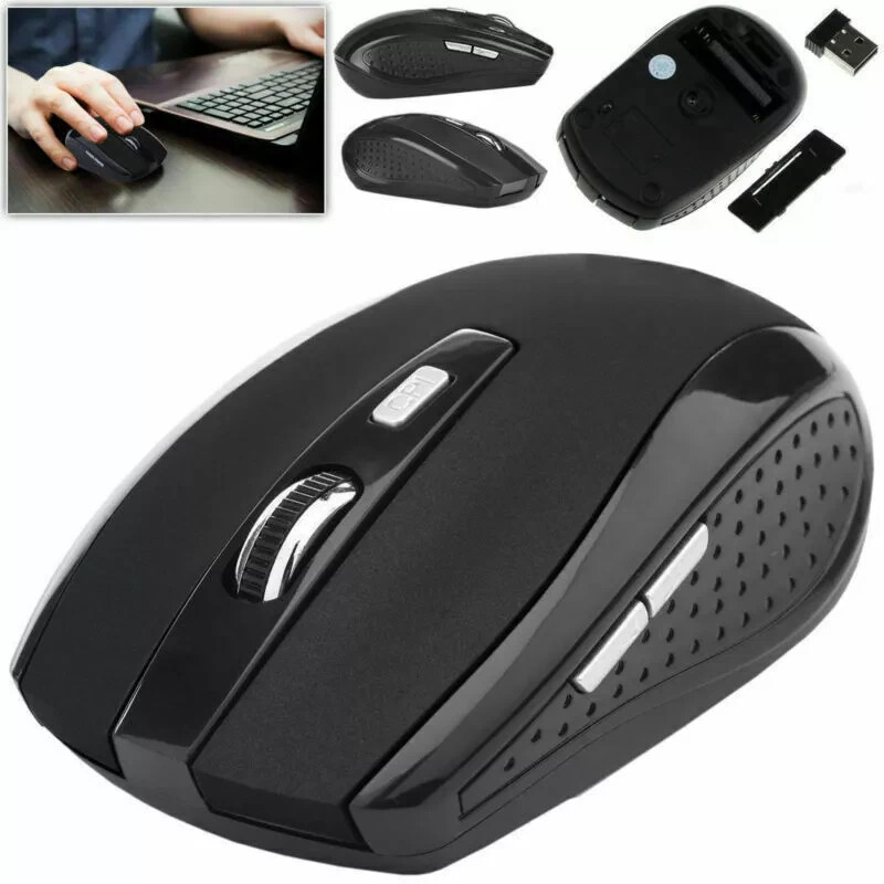 2 Wireless Optical Mouse Mice 2.4GHz USB Receiver For Laptop PC Computer DPI USA