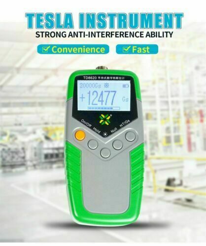 Tesla Meter Gauss Meter EMF Meter Surface Magnetic Field Tester 5% Accuracy