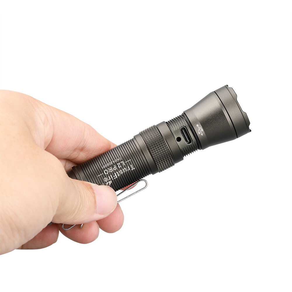 Trustfire L2PRO Tactical EDC Flashlight Rechargeable LED Torch Clip Flashlight