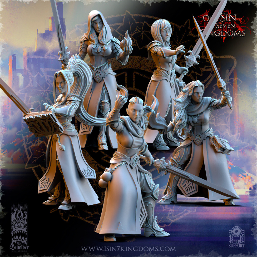 SilverMoor Elf Sorceress | The Beholder Miniatures |
