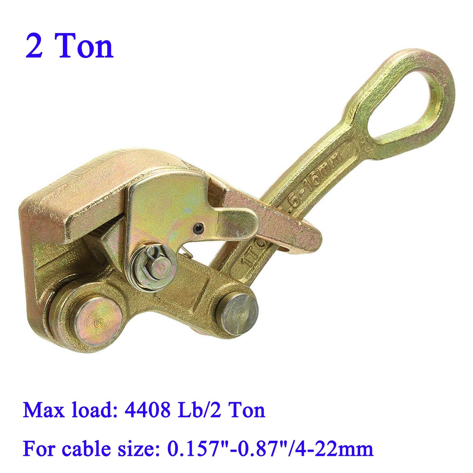 Wogoboo Cable Grip Wire Gripper Steel Puller Tool for 2T, copper