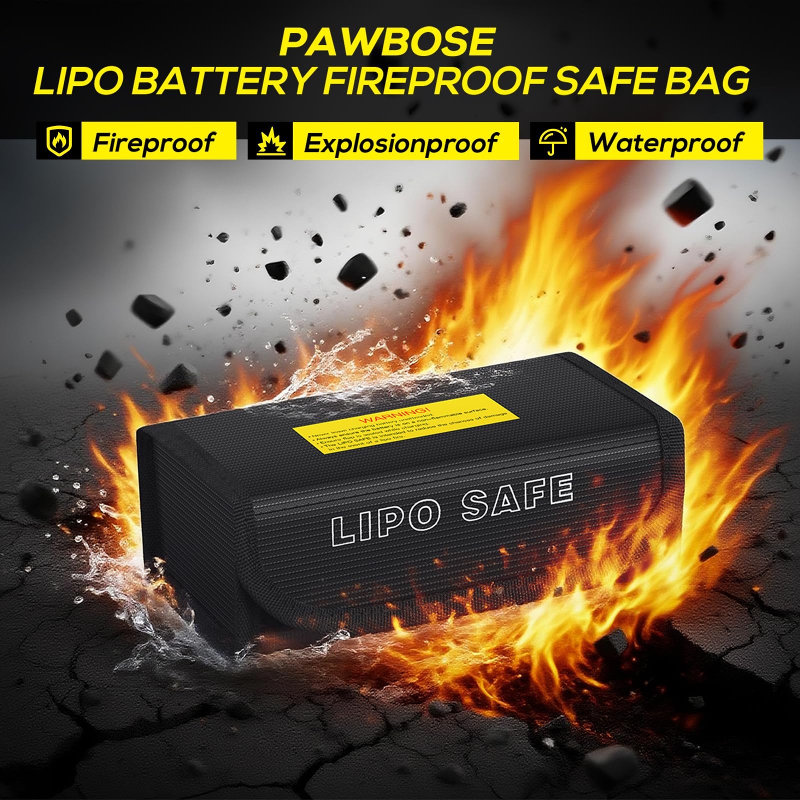 Lipo Battery Bag Fireproof Guard Safe Box Explosionproof Charging Case 2 PCS