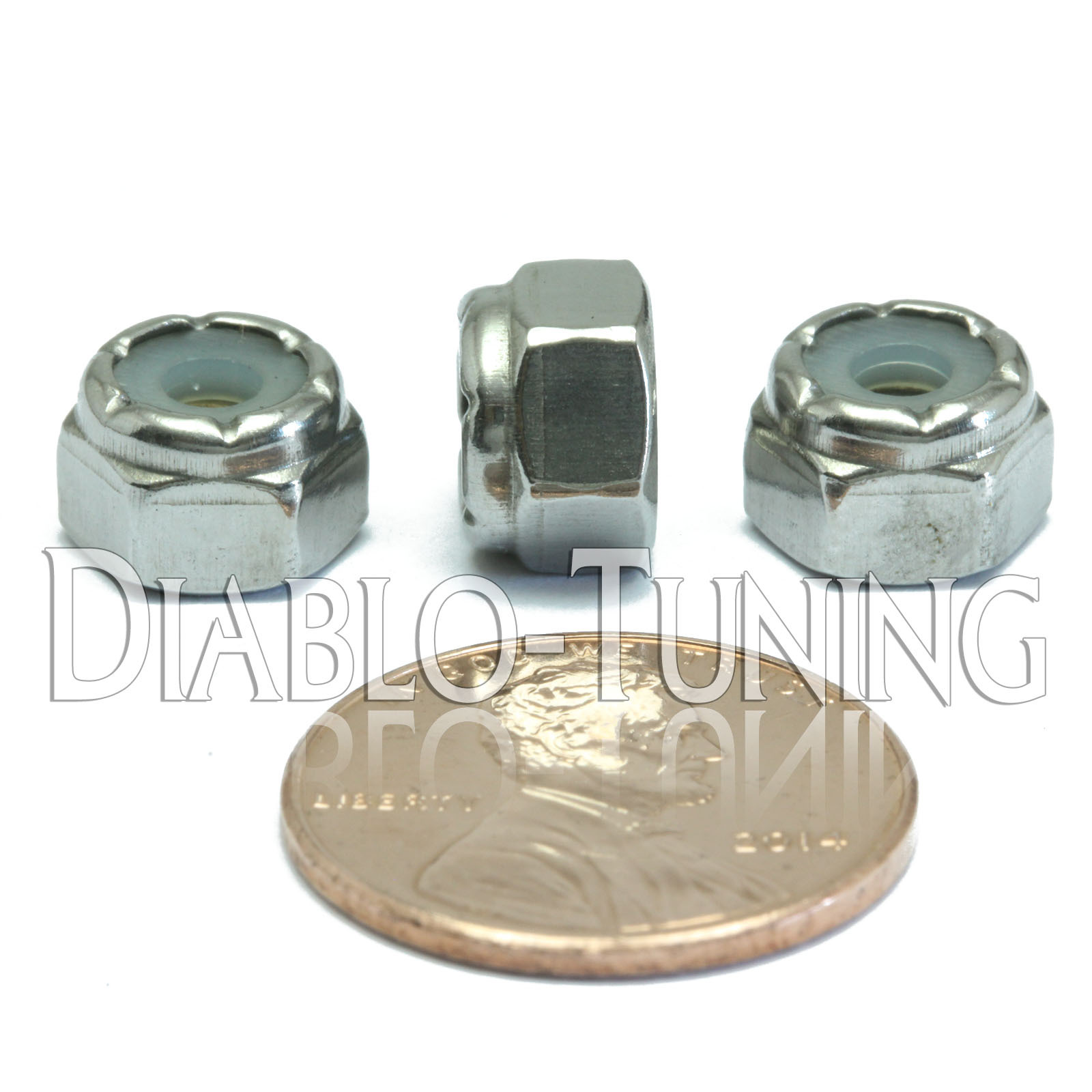 #8-36 NM - Qty 10 - Nylon Insert Hex Lock Nut SAE UNF - A2 Stainless Steel 18-8