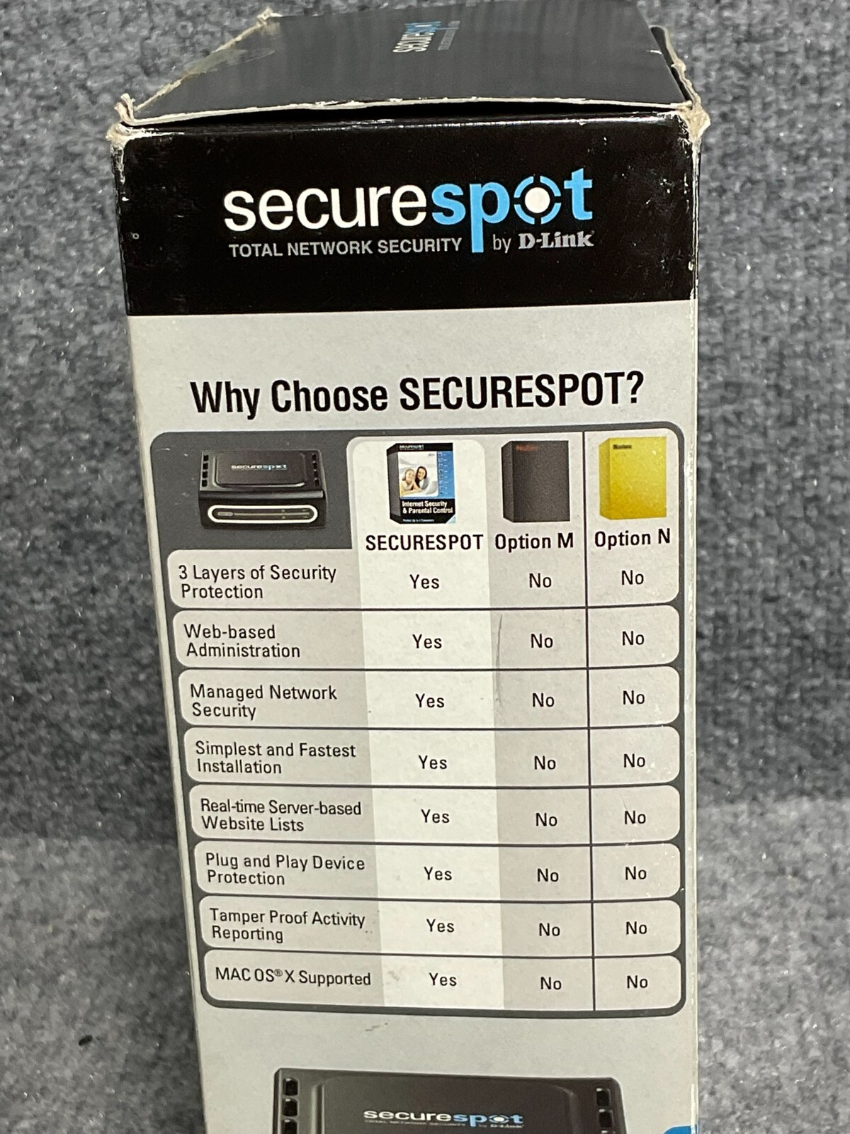 D-Link SecureSpot Internet Security Firewall 4 PC Used