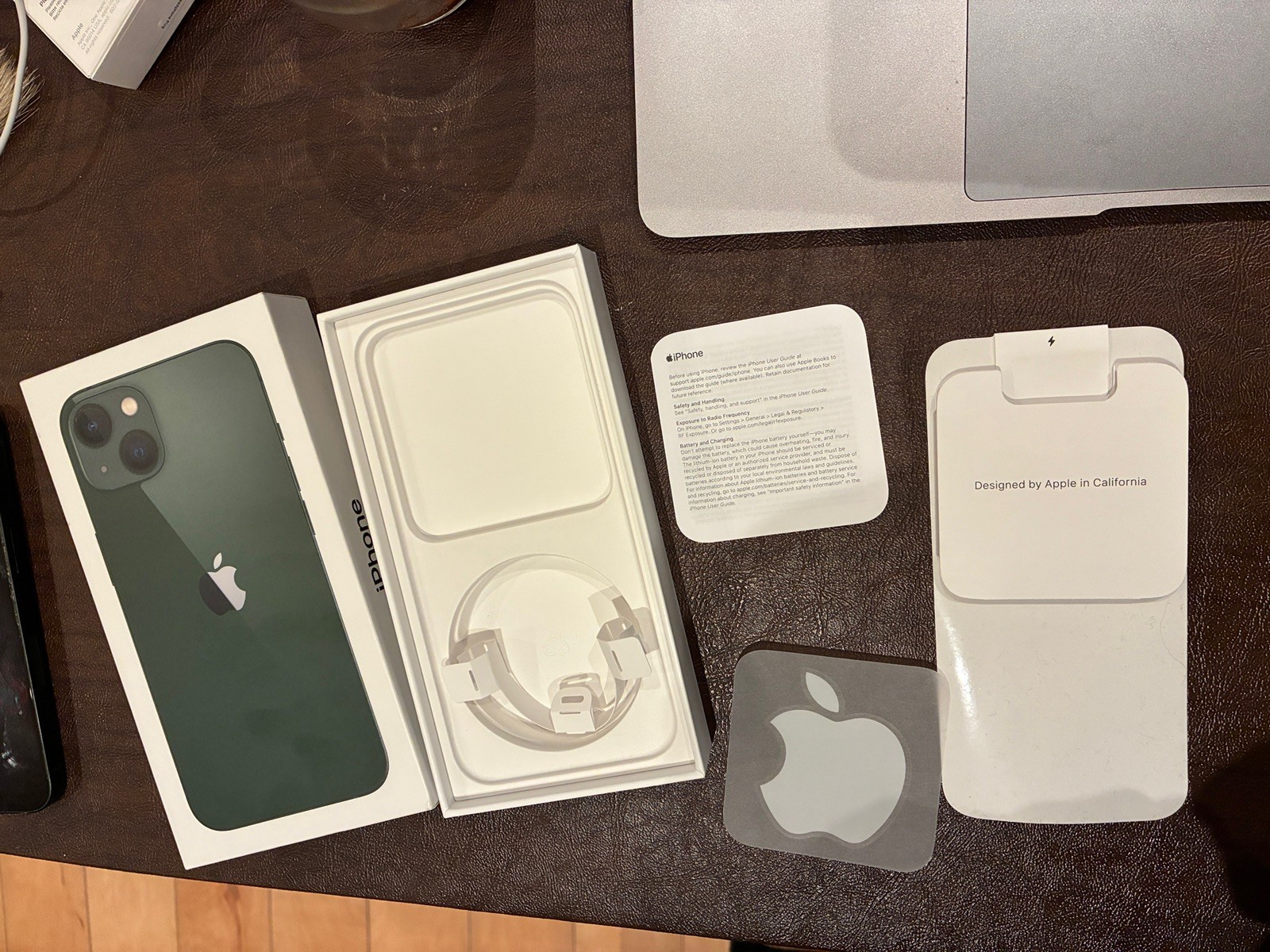 Apple iPhone 13 EMPTY BOX ONLY 256 GB Green MNG73LL/A ✅
