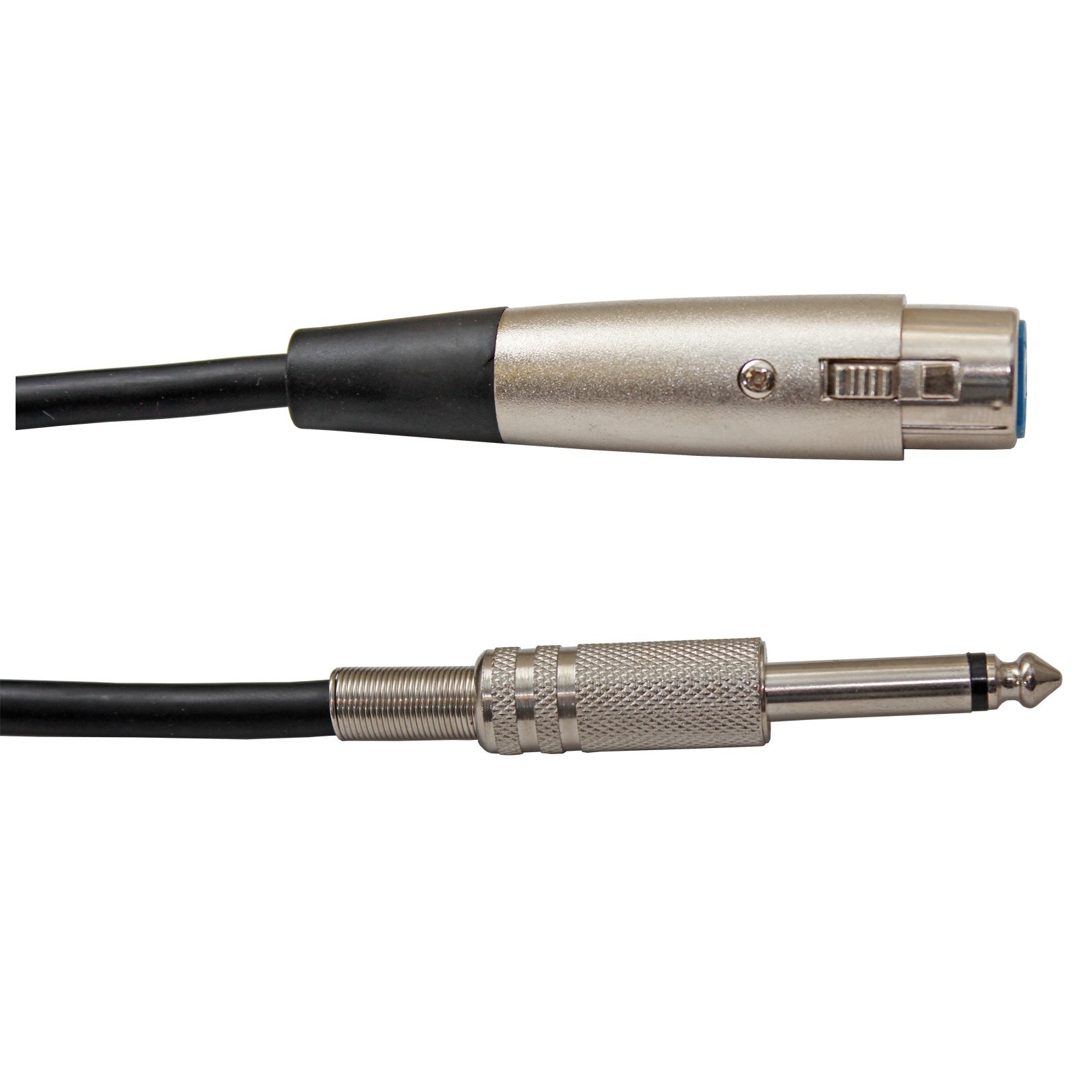 10ft XLR 3-Pin female to 1/4" Mono Plug Shielded Microphone Mic Audio Cable Cord