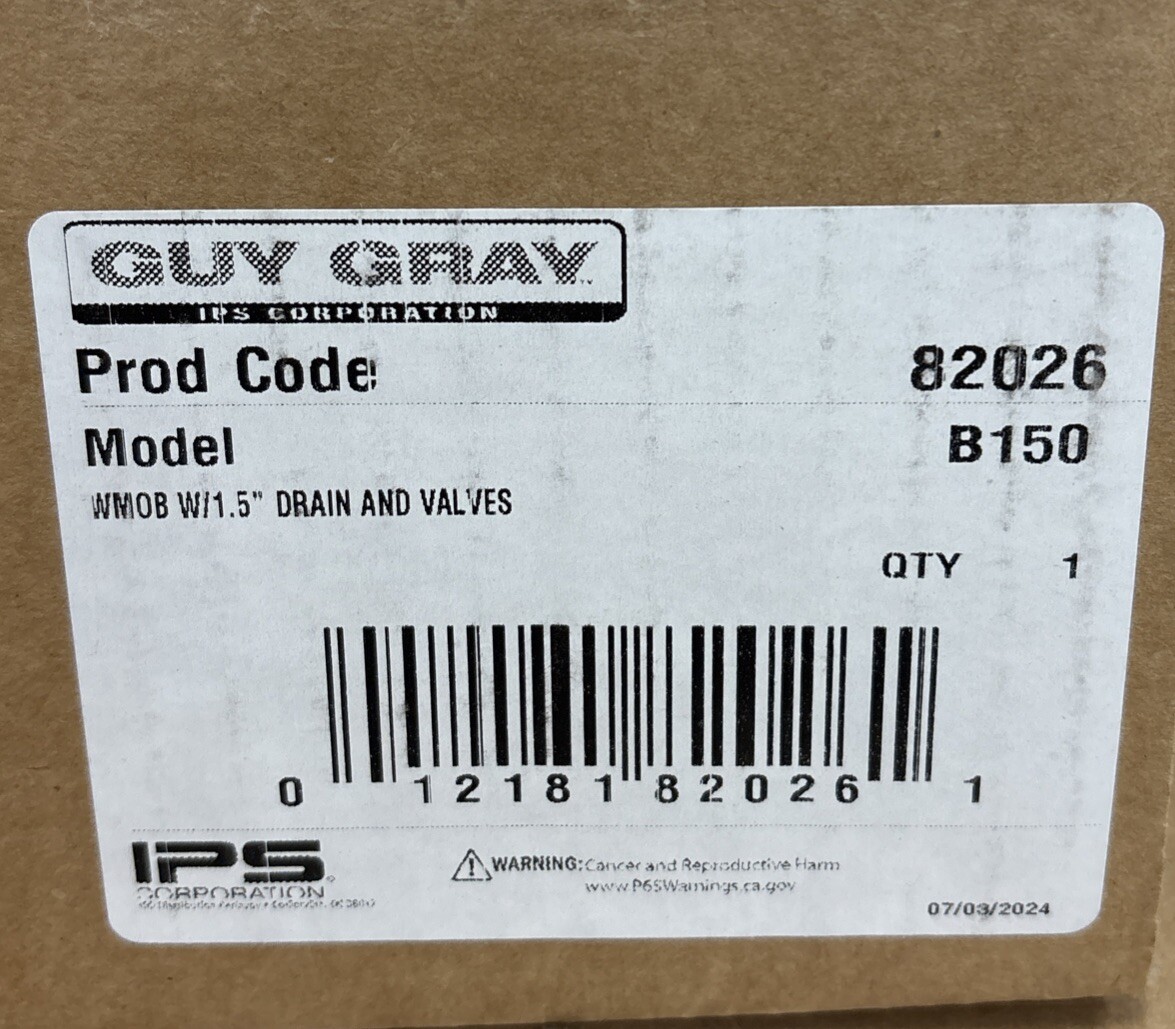 Guy Gray 82026 Washing Machine Outlet Box Galvanized 1/2" Mip