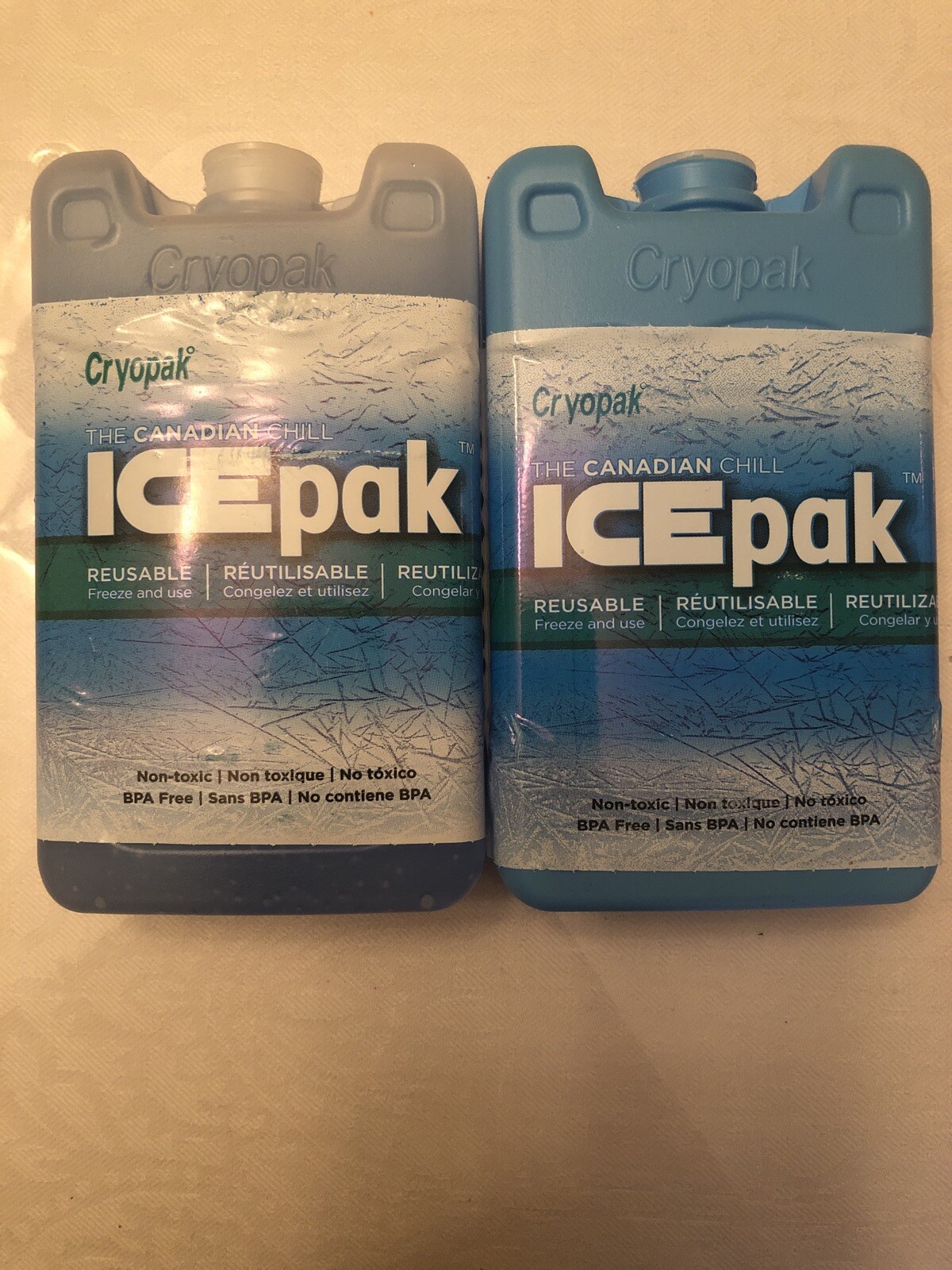 Cryopak IcePak New Reusable Ice Pack Freeze And Use Lunch Size 3" X 5" 2 Pack